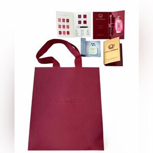 Dolce & Gabbana Beauty Sample Set Perfume Lipstick Palette Gift Bag
